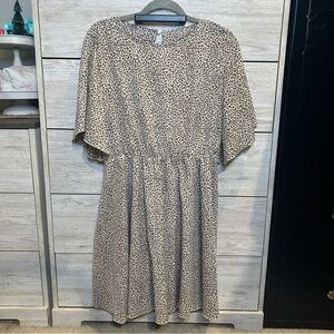 Shein Allover Leopard Printed a -line Dress size xl